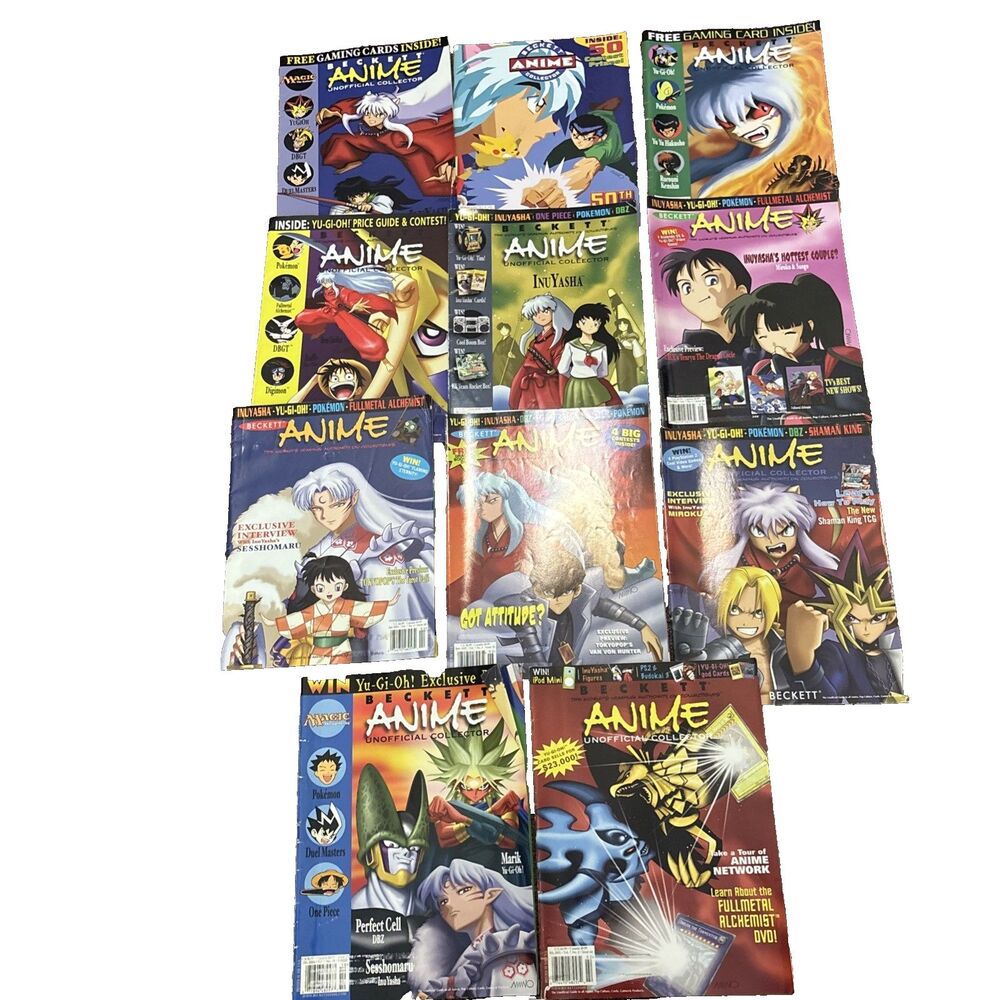 Lot Of 11 Beckett Collector Anime Magazine Y2K  Yu-Gi-Oh -